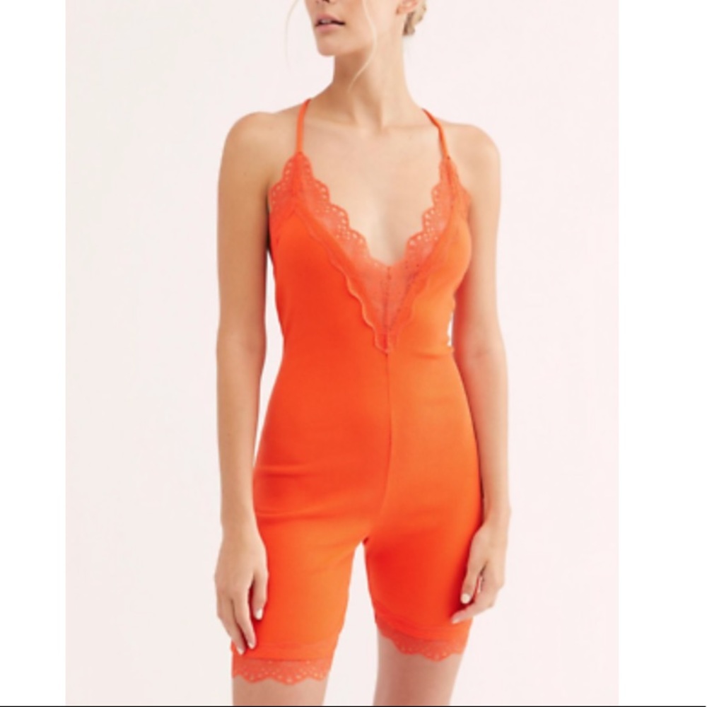NWOT FREE PEOPLE HERE I AM BIKESHORT ROMPER